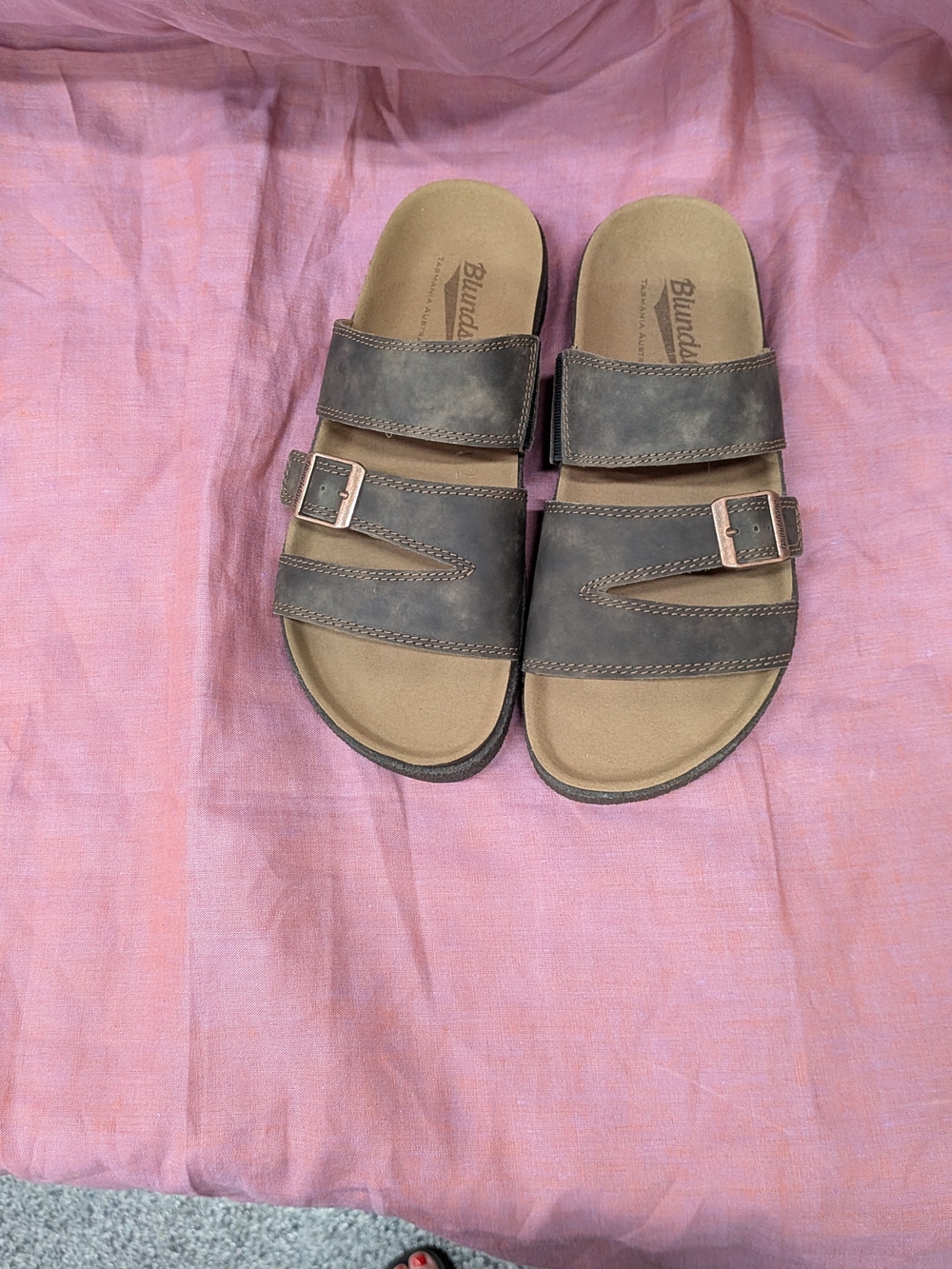 Blundstone Men's Brown Adjustable Slide Sandals